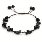 Нежна гривна от камък "обсидиан" 1156