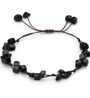 Нежна гривна от камък "обсидиан" 1156